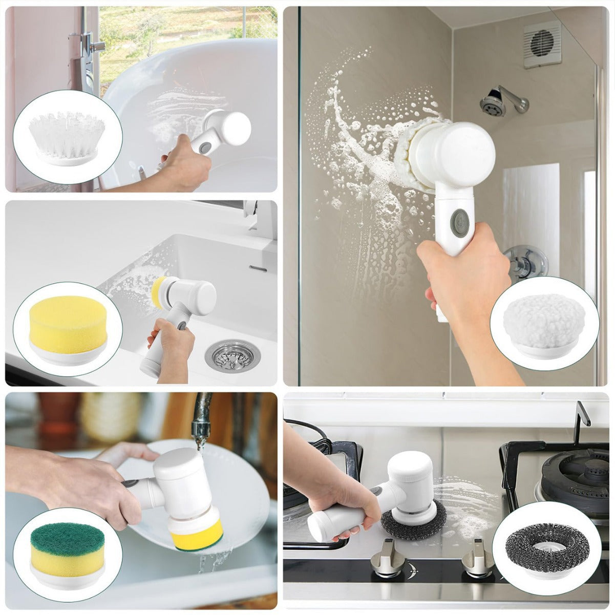 Xiyin TEMU's popular electric cleaning brush for kitchen and bathroom, multi-functional cleaner, electric shoe shine.