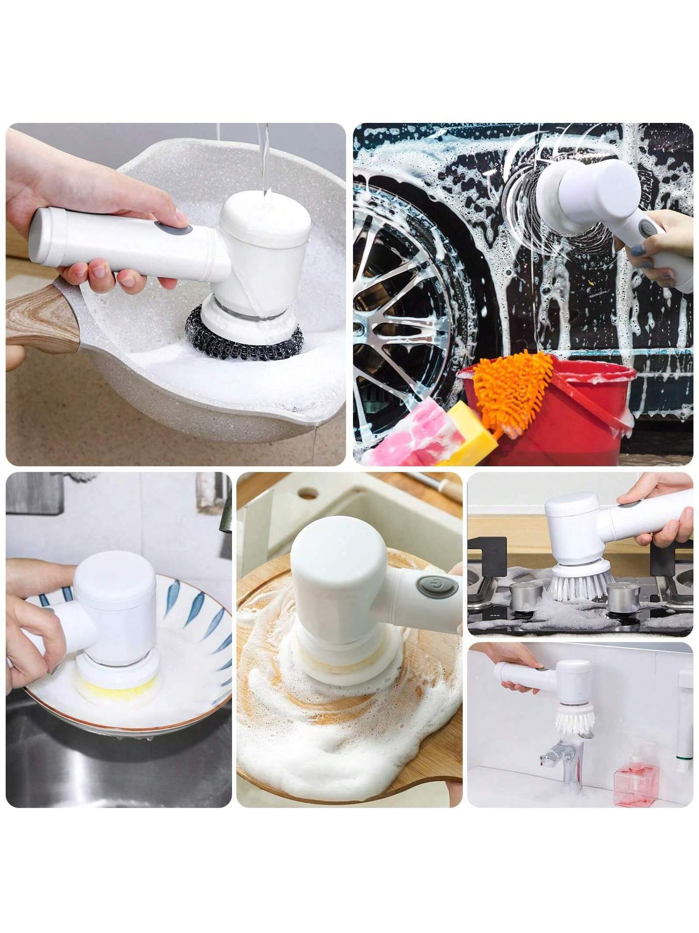 Xiyin TEMU's popular electric cleaning brush for kitchen and bathroom, multi-functional cleaner, electric shoe shine.