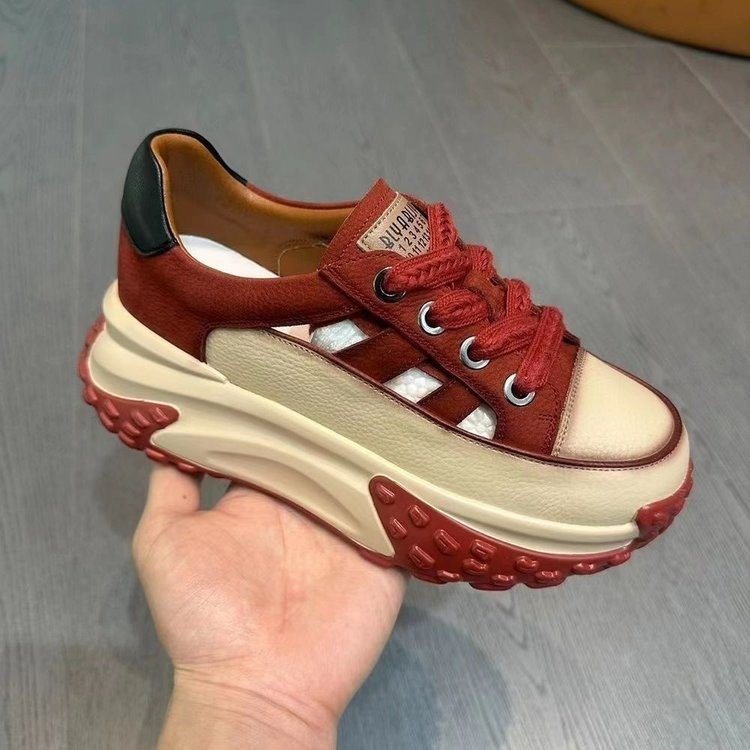 Fashion heightened sponge cake thick-soled sports casual shoes