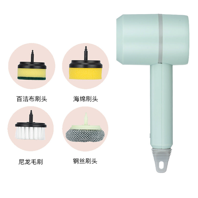 Electric cleaning brush multi-functional household wire brush kitchen bathroom dish brush shoe artifact automatic handheld charging