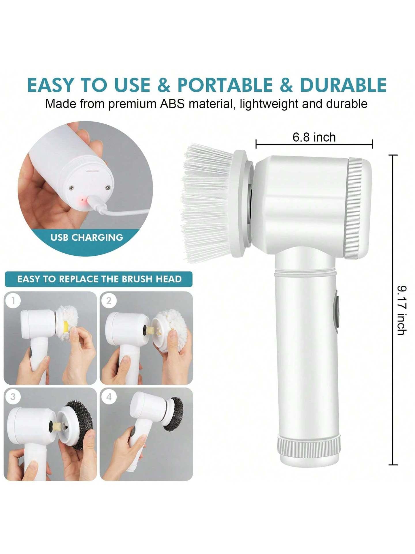 Xiyin TEMU's popular electric cleaning brush for kitchen and bathroom, multi-functional cleaner, electric shoe shine.