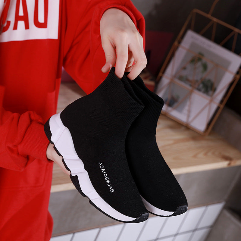 Super hot socks shoes women and men new high-top casual shoes