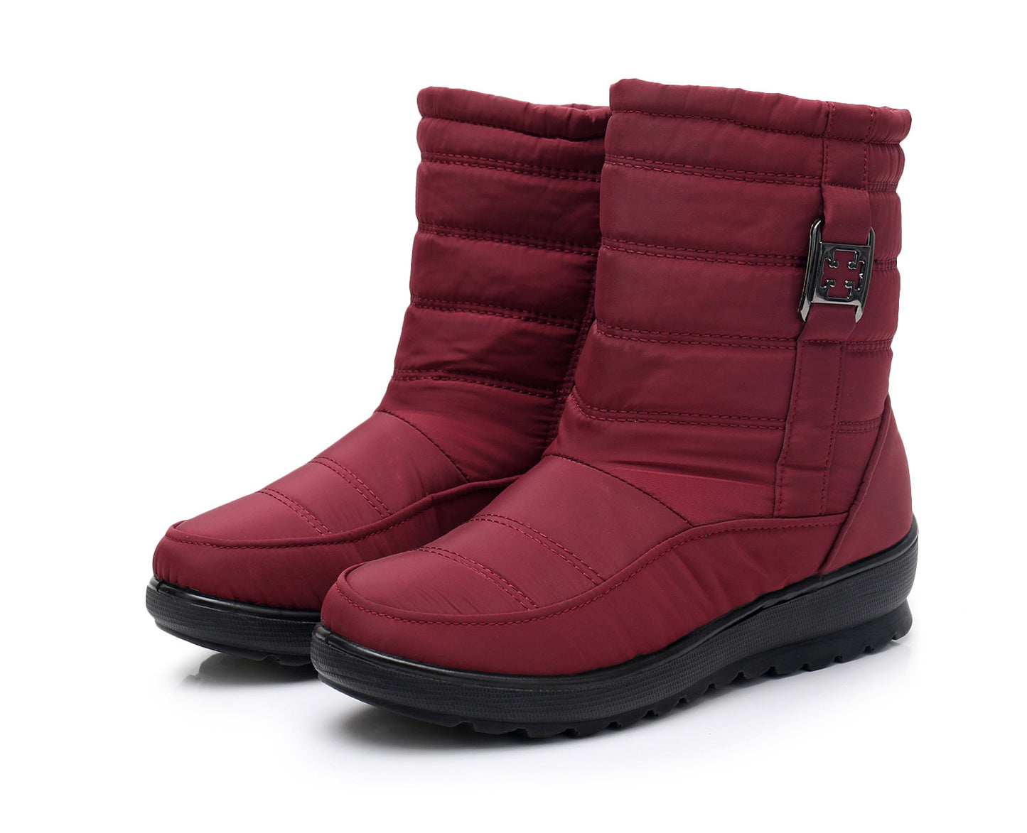 Women's shoes waterproof tendon bottom plus velvet warmth and ski boots