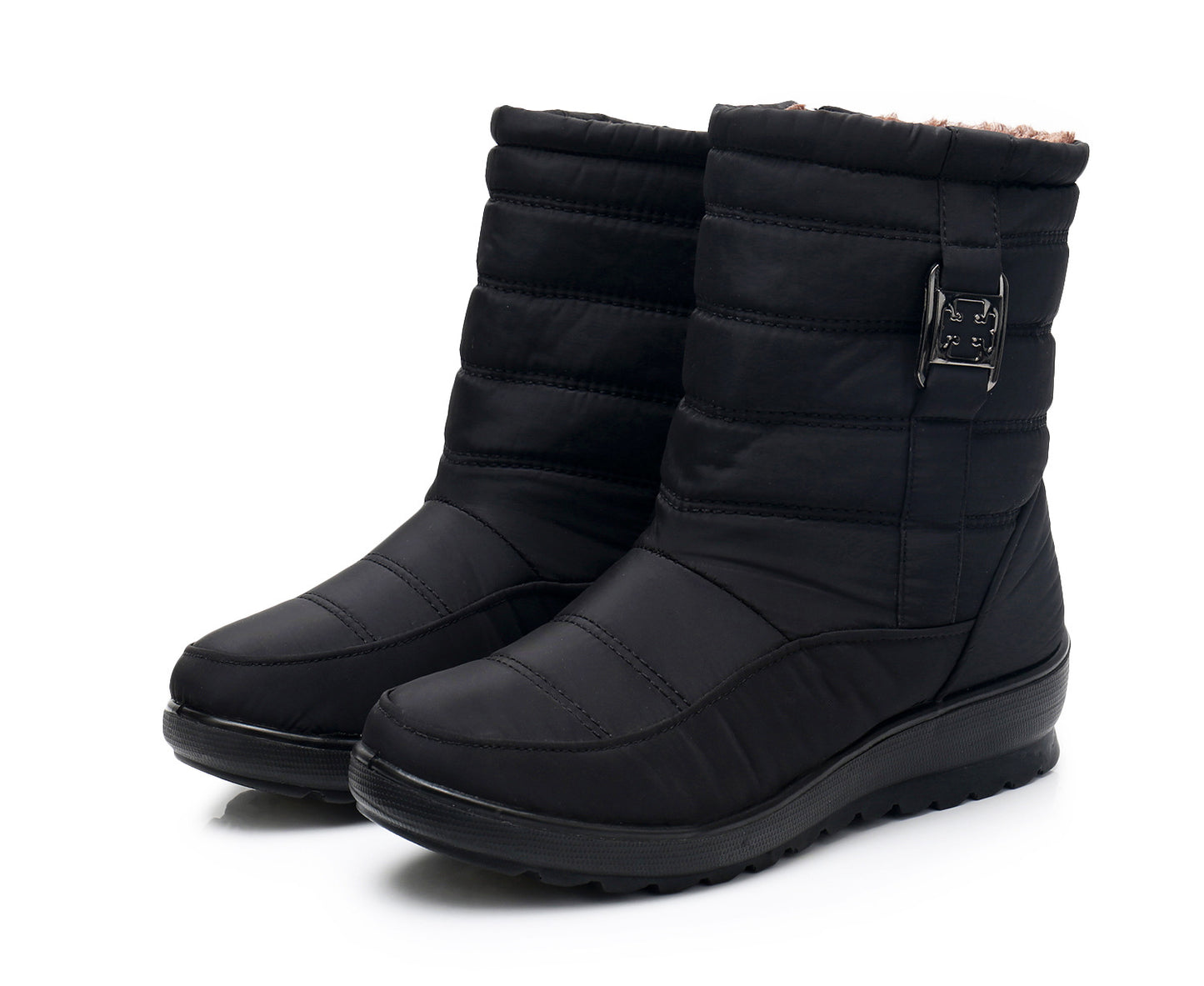 Women's shoes waterproof tendon bottom plus velvet warmth and ski boots