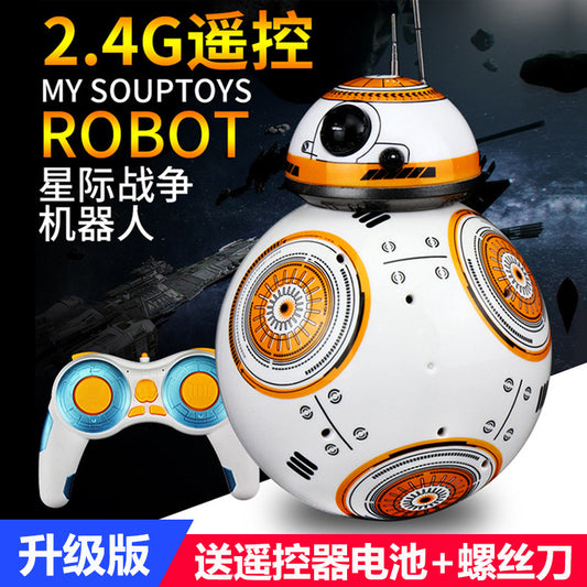 Planet War BB8 Force Intelligent Remote Control Robot Toy Dancing Rotating with Light and Music