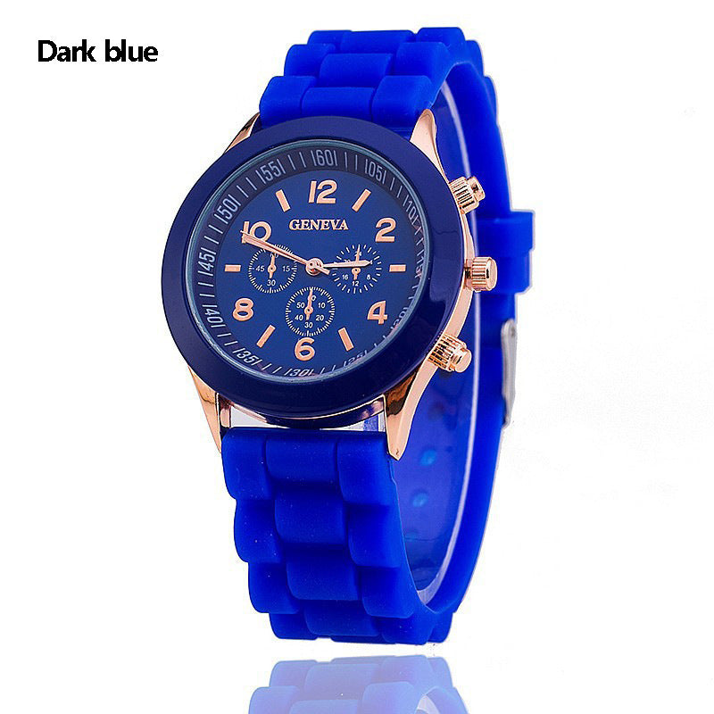 Geneva Geneva silicone watch version color jelly candy color silicone watch kids watch