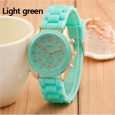 Geneva Geneva silicone watch version color jelly candy color silicone watch kids watch