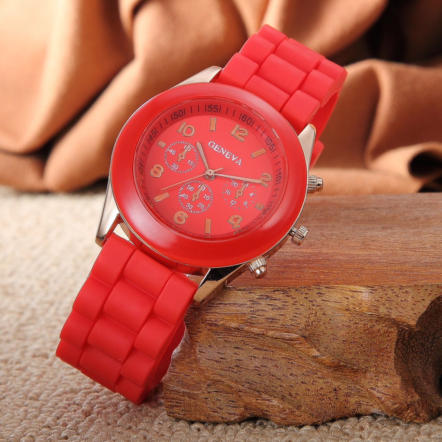 Geneva Geneva silicone watch version color jelly candy color silicone watch kids watch