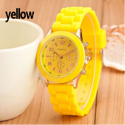 Geneva Geneva silicone watch version color jelly candy color silicone watch kids watch