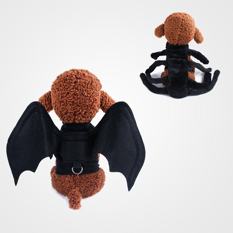 Dog clothes halloween pet clothes bat wings cat dog spider costume foldable