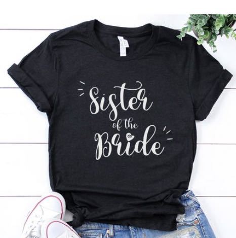 European and American street Sister of the bride personality English letters