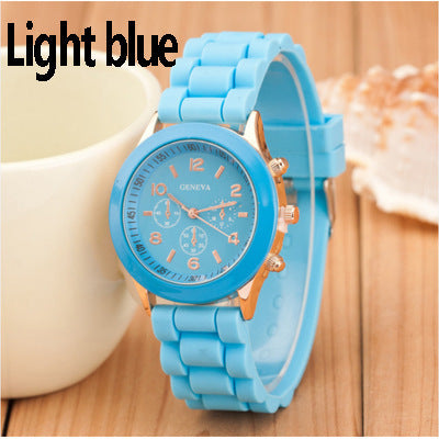 Geneva Geneva silicone watch version color jelly candy color silicone watch kids watch