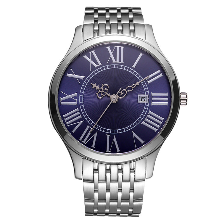 Men's stainless steel quartz watch