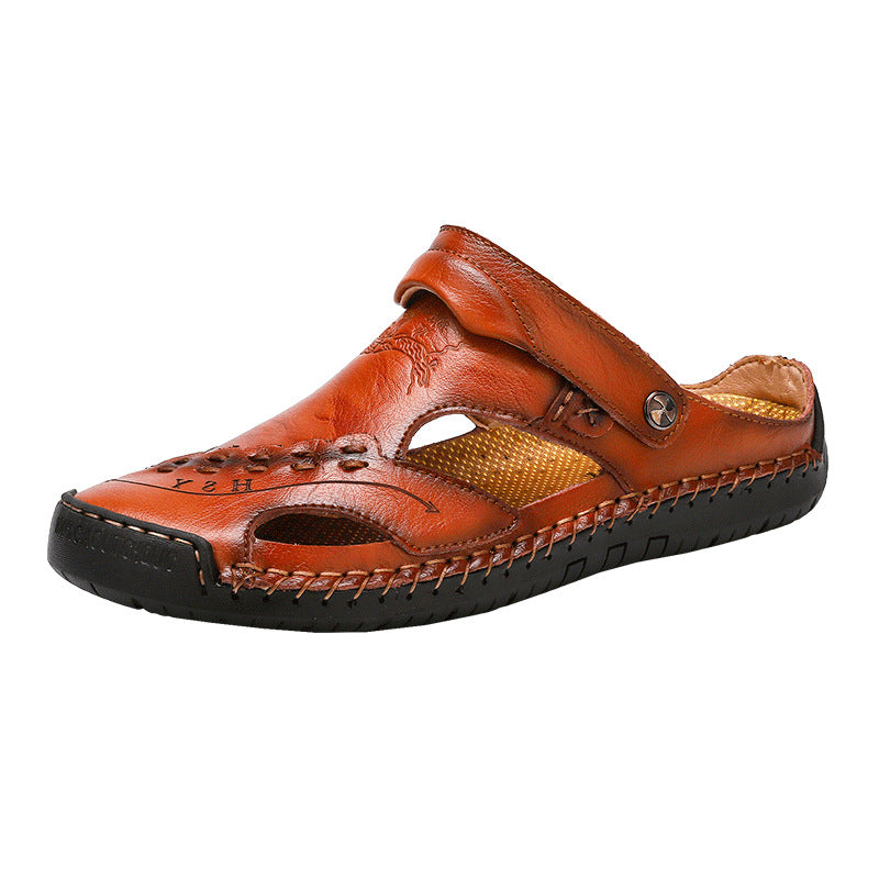 Men's sandals casual hole Baotou sandals half slippers beach shoes