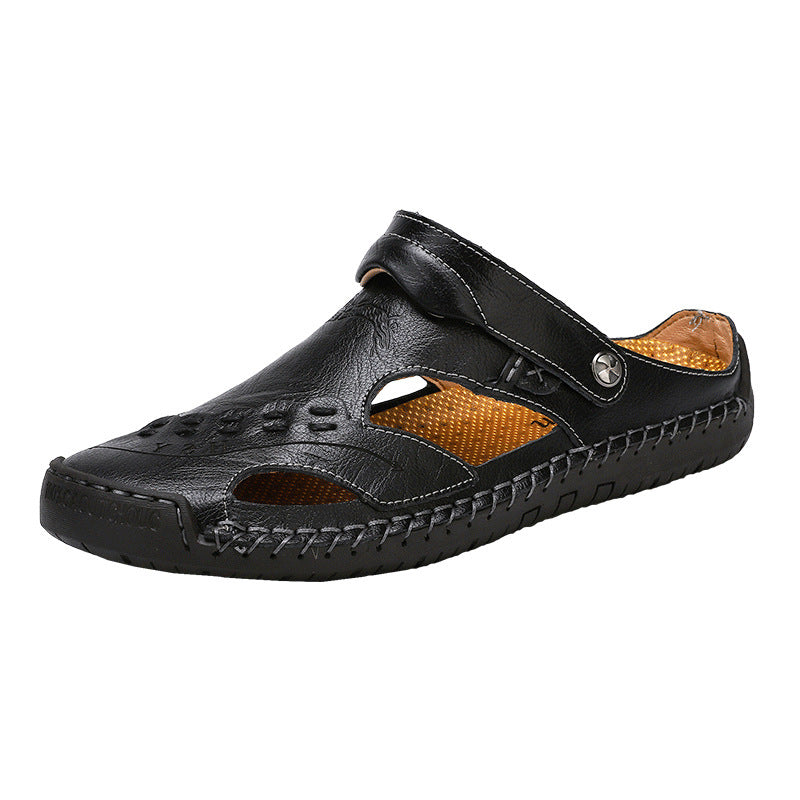 Men's sandals casual hole Baotou sandals half slippers beach shoes