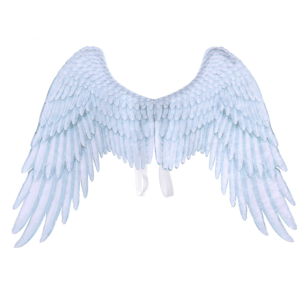 Carnival mardi gras halloween boy girl child black white angel wings