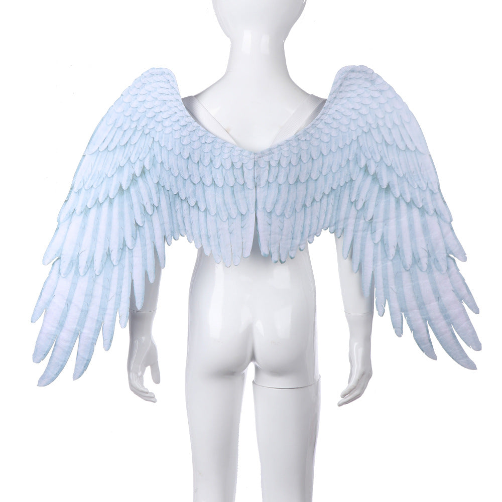 Carnival mardi gras halloween boy girl child black white angel wings