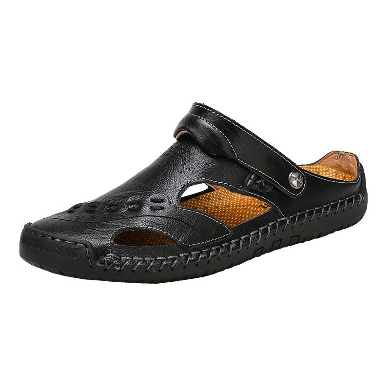 Men's sandals casual hole Baotou sandals half slippers beach shoes