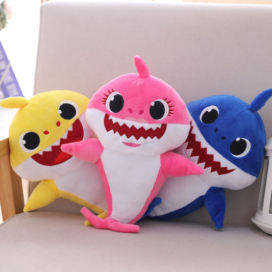 Shark baby baby shark with music plush toy doll