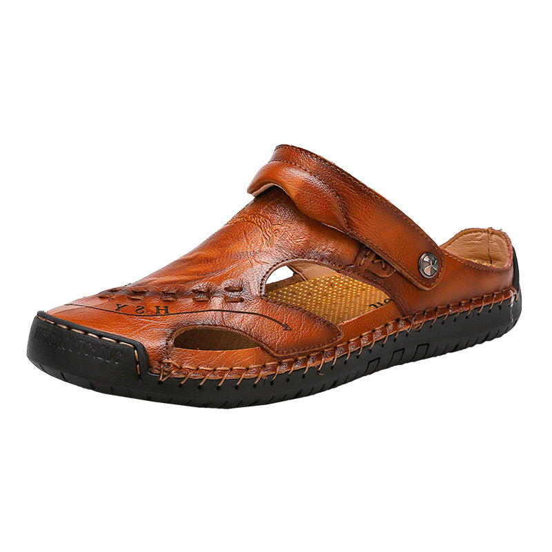 Men's sandals casual hole Baotou sandals half slippers beach shoes