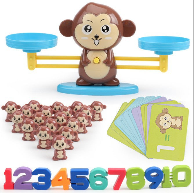 Douyin with the same net red sea grass pig puppy balance scale toy children's puzzle digital addition and subtraction weight math