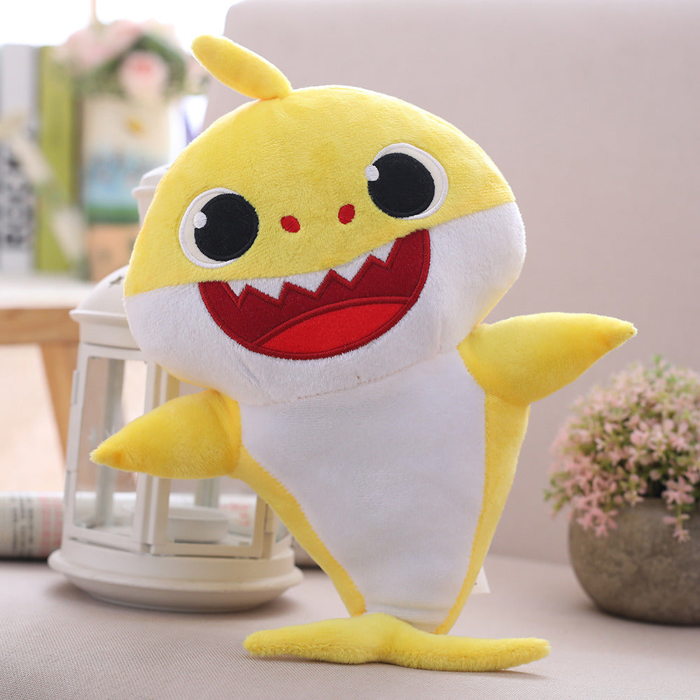 Shark baby baby shark with music plush toy doll