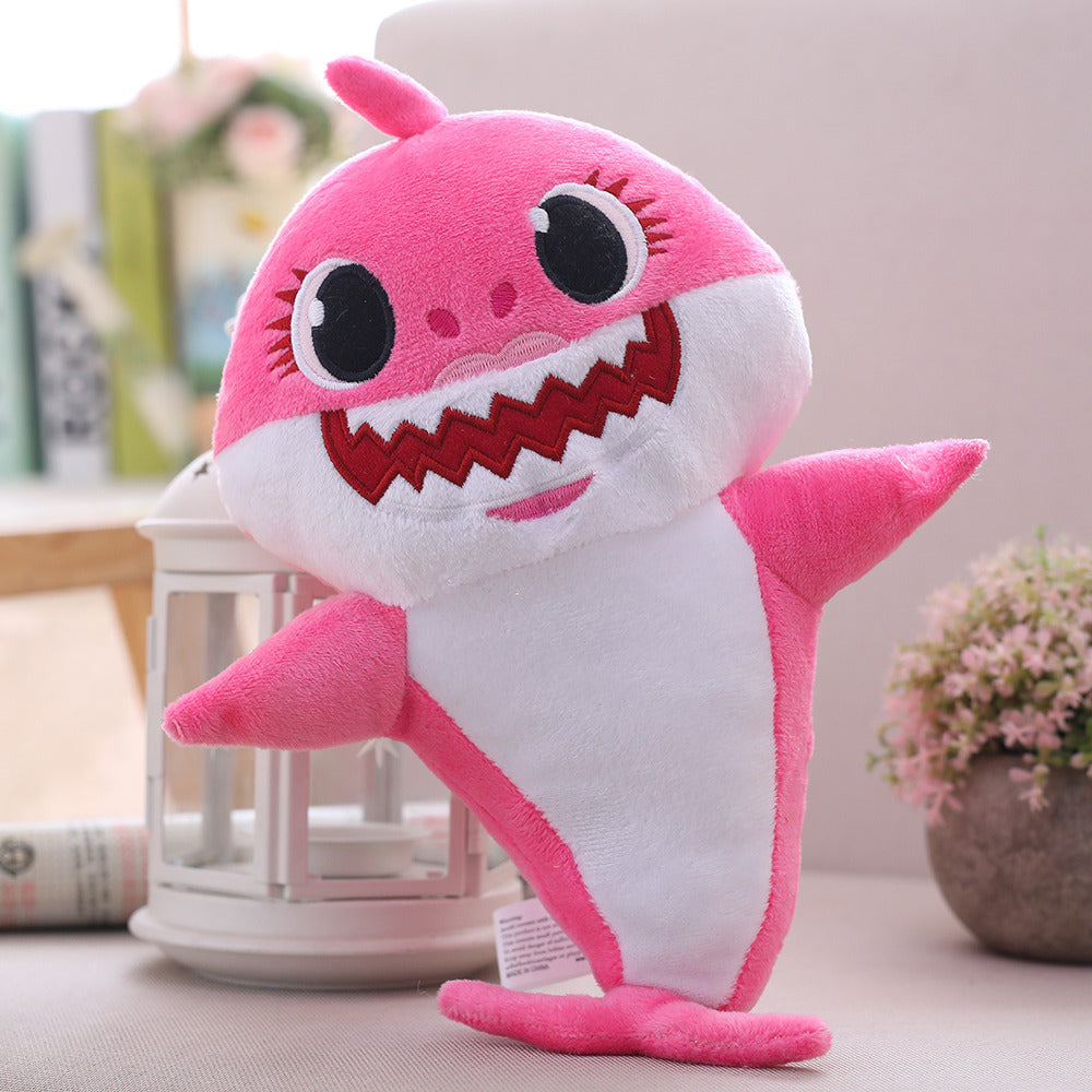 Shark baby baby shark with music plush toy doll