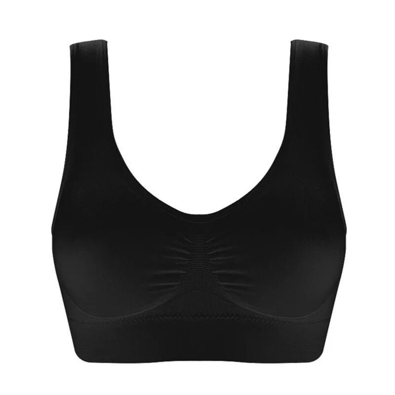Cross-border sports bra no chest pad no steel ring large size vest ladies single layer bra underwear