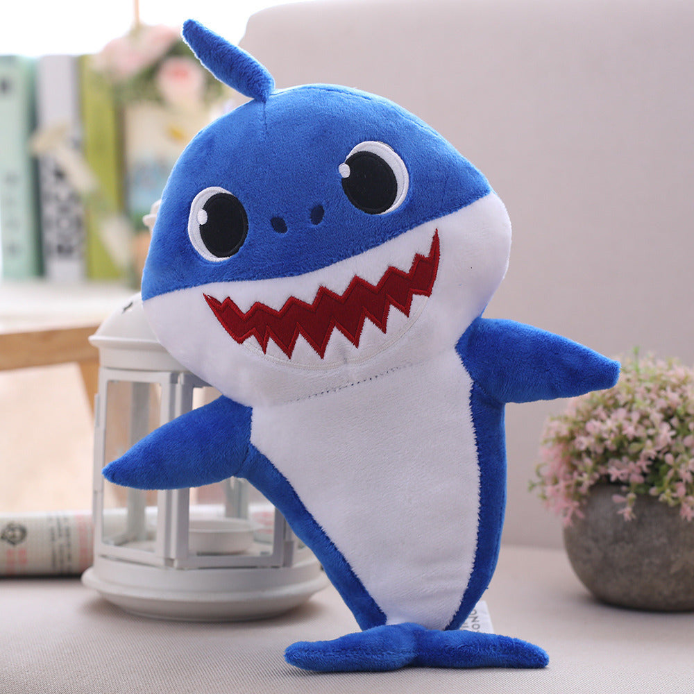 Shark baby baby shark with music plush toy doll