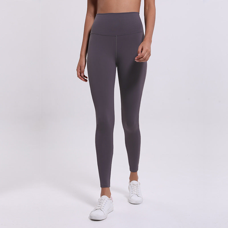 Colorvalue Squatproof Hip Up Yoga Fitness Leggings Women V-shape Solid Sport Gym Tights Top Quality Nylon Workout Pants