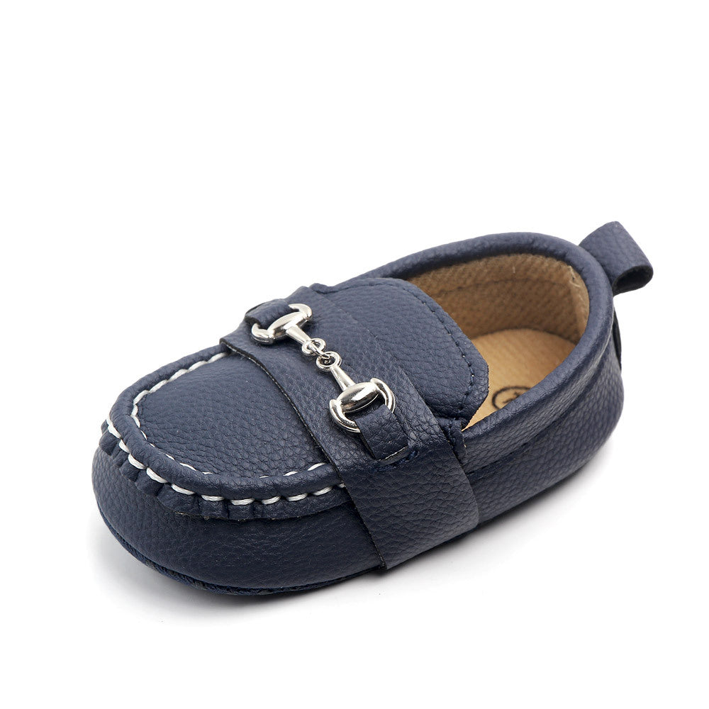 Baby iron buckle peas shoes PU baby pre-toddler shoes