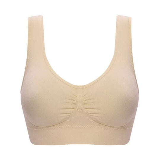 Cross-border sports bra no chest pad no steel ring large size vest ladies single layer bra underwear