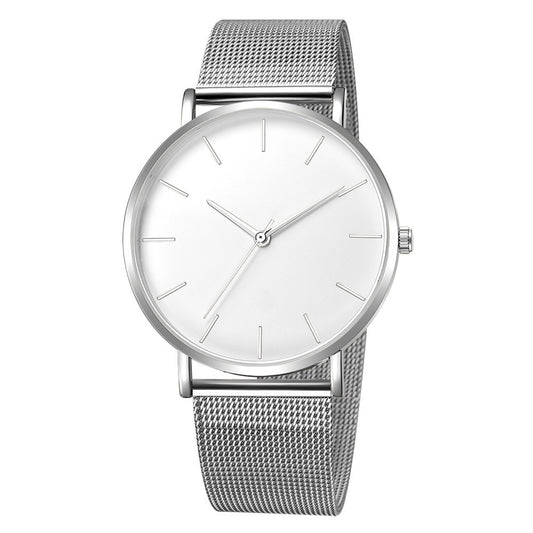 Men's fashion no LOGO watch ladies minimalist style mesh with quartz watch Geneva watch watch