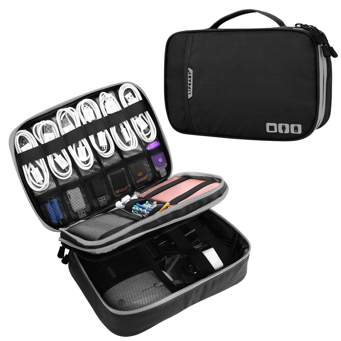 Cross-border multifunctional mobile power data cable storage bag waterproof travel digital storage bag