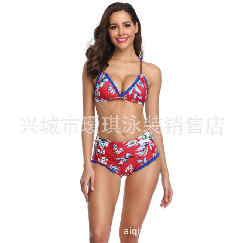 European and American swimsuit printed sexy swimwear