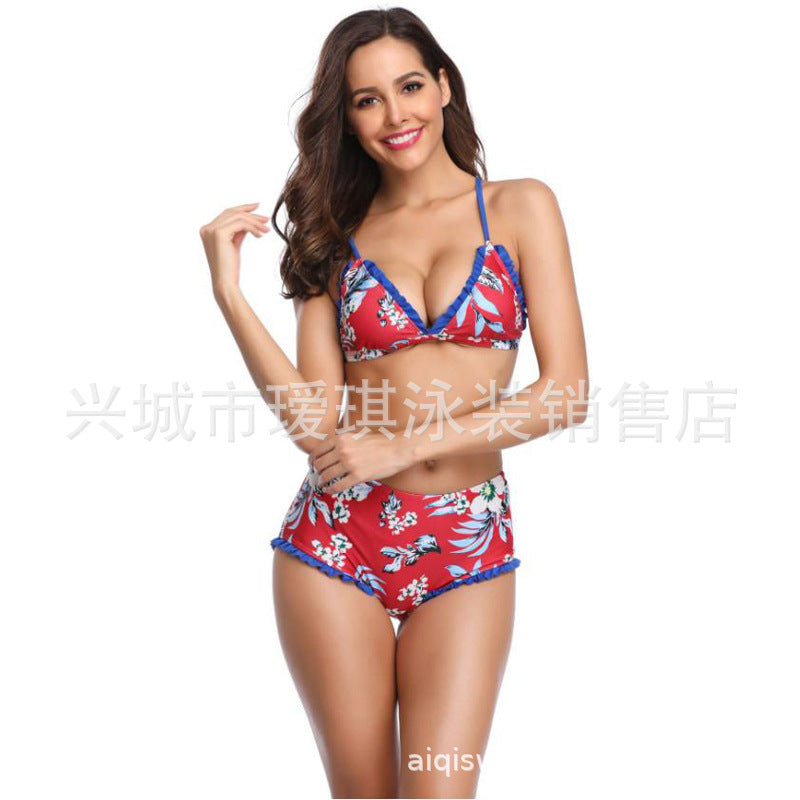 European and American swimsuit printed sexy swimwear