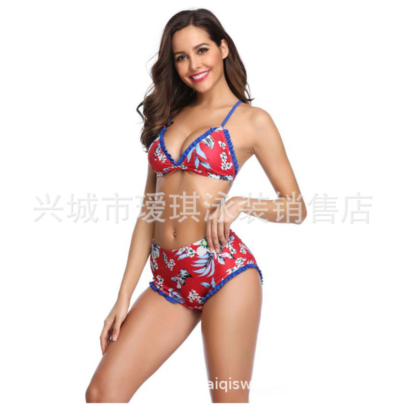 European and American swimsuit printed sexy swimwear