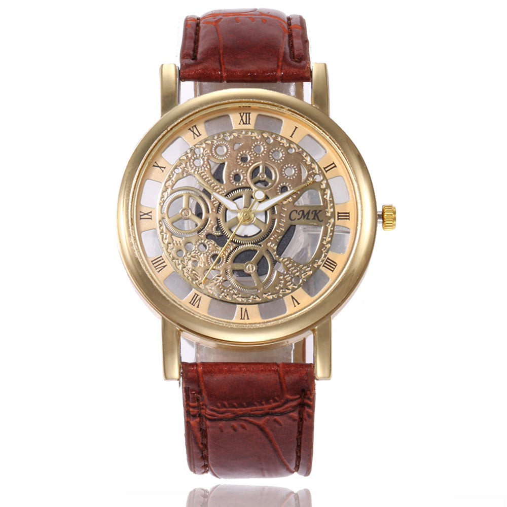 Men and Women Watch Fashion Hollow Non-Mechanical Watch Men and Women Quartz Watch