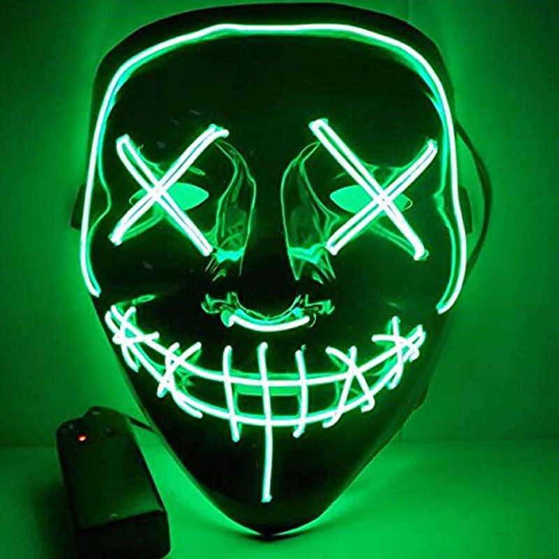 Halloween EL glow mask Black light cold mask KTV dance party LED mask