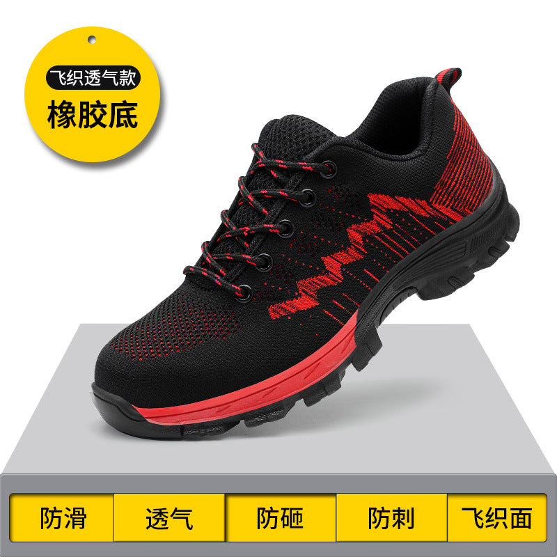 Labor insurance shoes men's anti-mite puncture wear summer breathable deodorant light safety wear-resistant tendon bottom old work shoes