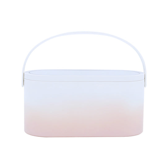 MUID portable cosmetic box with makeup mirror stands lamp travel makeup storage dressing table lipstick skin care products storage box
