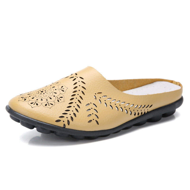 New low-top flat bottom hollow Doudou women's single shoes