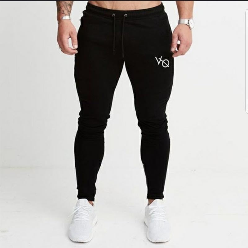 European and American new trend men's large size tight-fitting casual sports pants