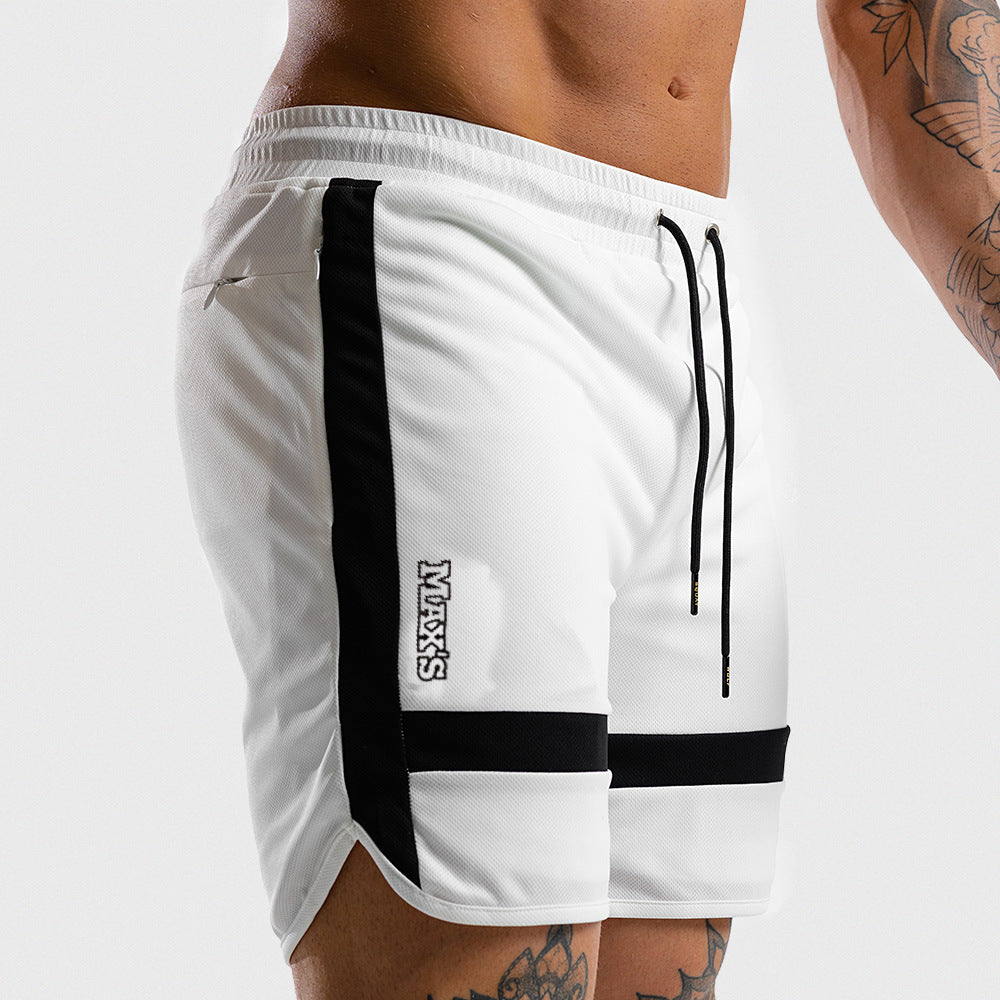 Men's casual white shorts jogger bodybuilding Sweatpants health fitness