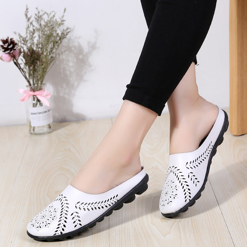 New low-top flat bottom hollow Doudou women's single shoes