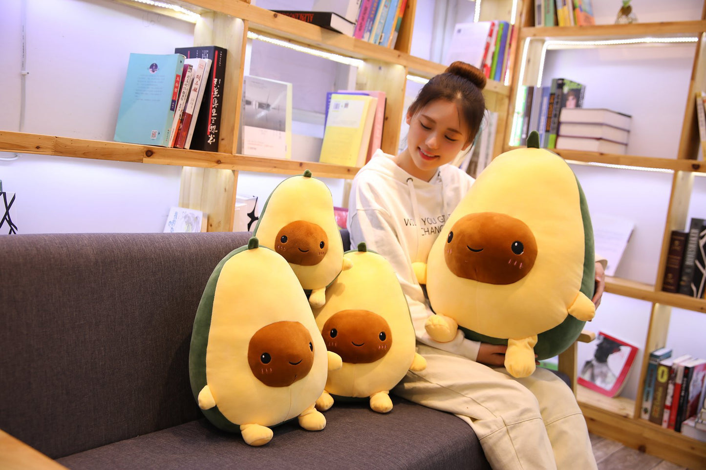 Cross-border hot sale plush toy avocado pillow fruit doll doll