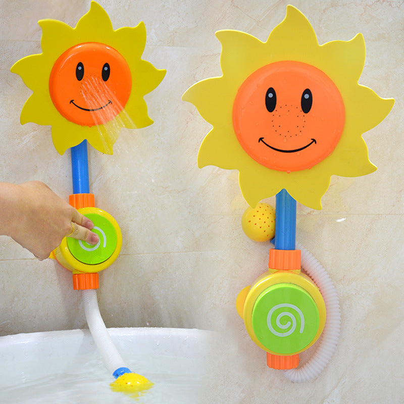 Summer children's bathing sunflower shower water toy baby shower water spray baby toy