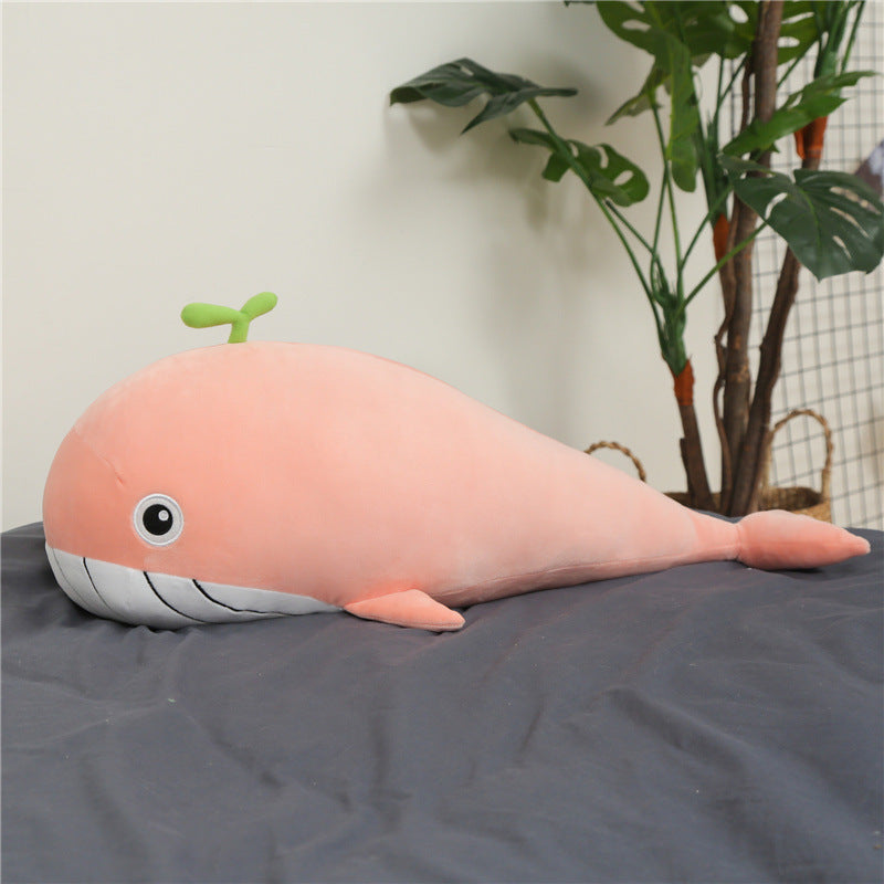 Cute dolphin and whale plush toy girl pillow doll cute lazy person holding a sleeping big rag doll