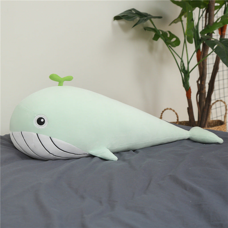 Cute dolphin and whale plush toy girl pillow doll cute lazy person holding a sleeping big rag doll