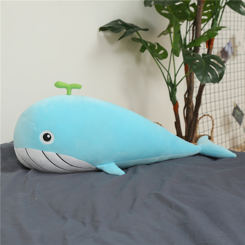 Cute dolphin and whale plush toy girl pillow doll cute lazy person holding a sleeping big rag doll